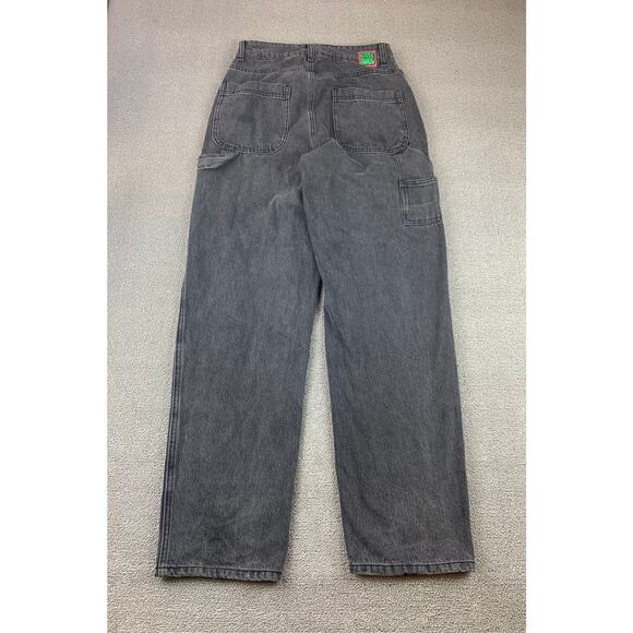 Empyre Denim Jeans Size 3 Black‎ Faded Gray Embroidered Patches - Picture 2 of 11